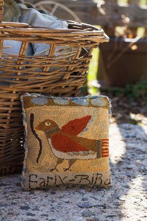 Early Bird Sawdust Pillow - Punch Needle Pattern