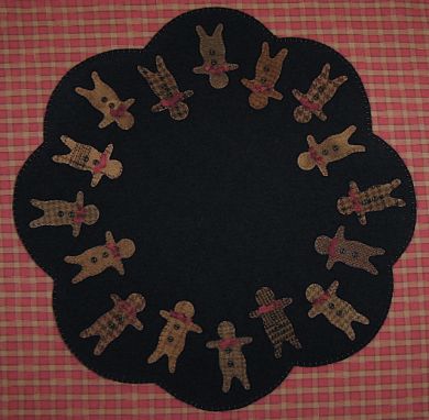 Ginger Boys Table Mat -  Wool Applique Pattern