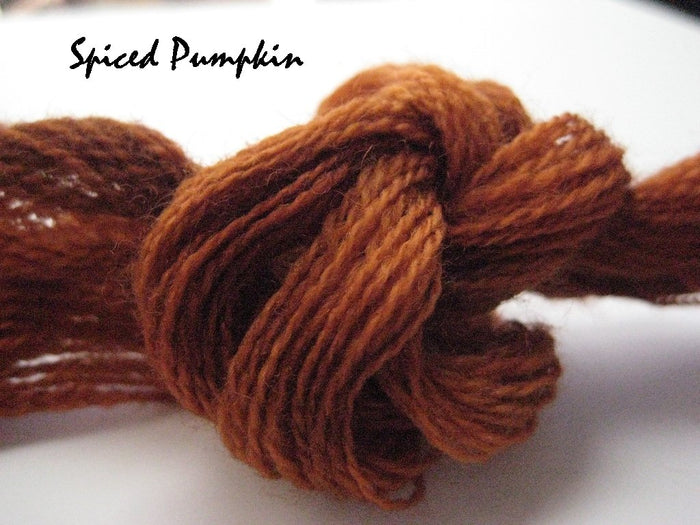 Spiced Pumpkin #008 - Wool Thread for Needle Punch and Wool Applique - Red Sand Fibre