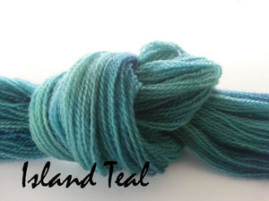 Island Teal #059 - Wool Thread for Needle Punch and Wool Applique - Red Sand Fibre