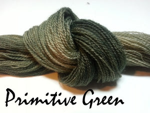 Primitive Green #043 - Wool Thread for Needle Punch and Wool Applique - Red Sand Fibre