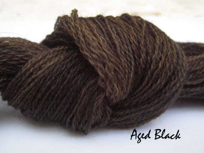 Aged Black #004 - Wool Thread for Needle Punch and Wool Applique - Red Sand Fibre