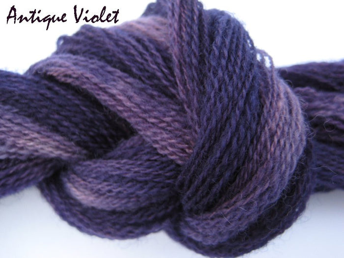 Antique Violet #049 - Wool Thread for Needle Punch and Wool Applique - Red Sand Fibre