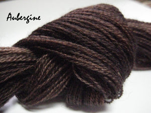 Aubergine #053 - Wool Thread for Needle Punch and Wool Applique - Red Sand Fibre