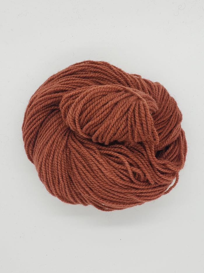 RED BRICK-  Hand Dyed Shades of Red Brown Worsted Yarn for Rug Hooking - RSS306