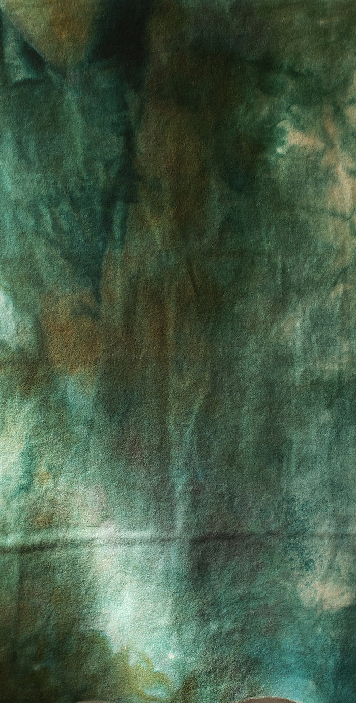 Hand Dyed Studio Cloth - DAPPLED FOREST - Wool Fabric for Rug Hooking and Wool Applique - RSS157-3