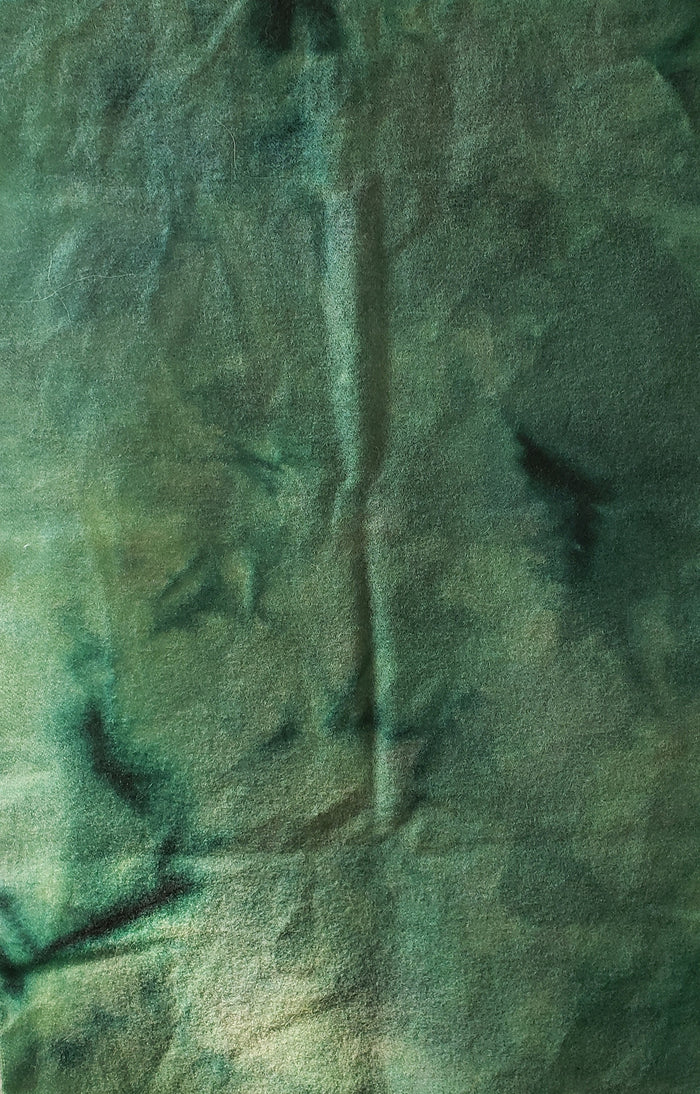 Hand Dyed Studio Cloth - MERMAID'S TAIL -  Blue Green - Wool Fabric for Rug Hooking and Wool Applique - RSS125