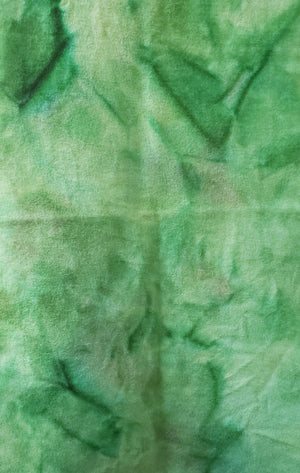 Hand Dyed Studio Cloth - MOTTLED LEAVES -  Shades of Green - Wool Fabric for Rug Hooking and Wool Applique - RSS115
