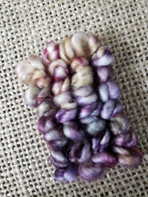 FALL HYDRANGEA - BIG TWISTY 2 PLY -  Hand Dyed Shades of Purple, Green, Yellow and Cream Chunky Yarn for Rug Hooking - RSS253