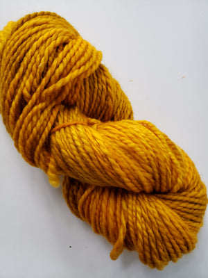 GOLDEN OAK - LIL TWISTY 2 PLY -  Hand Dyed Shades of Gold, Yellow, Toffee Worsted Yarn for Rug Hooking - RSS218