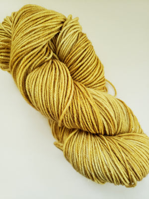 STAR DUST SPARKLE - Merino/Gold Stellina -  Hand Dyed Shades of Gold - Yarn for Rug Hooking - RSS248