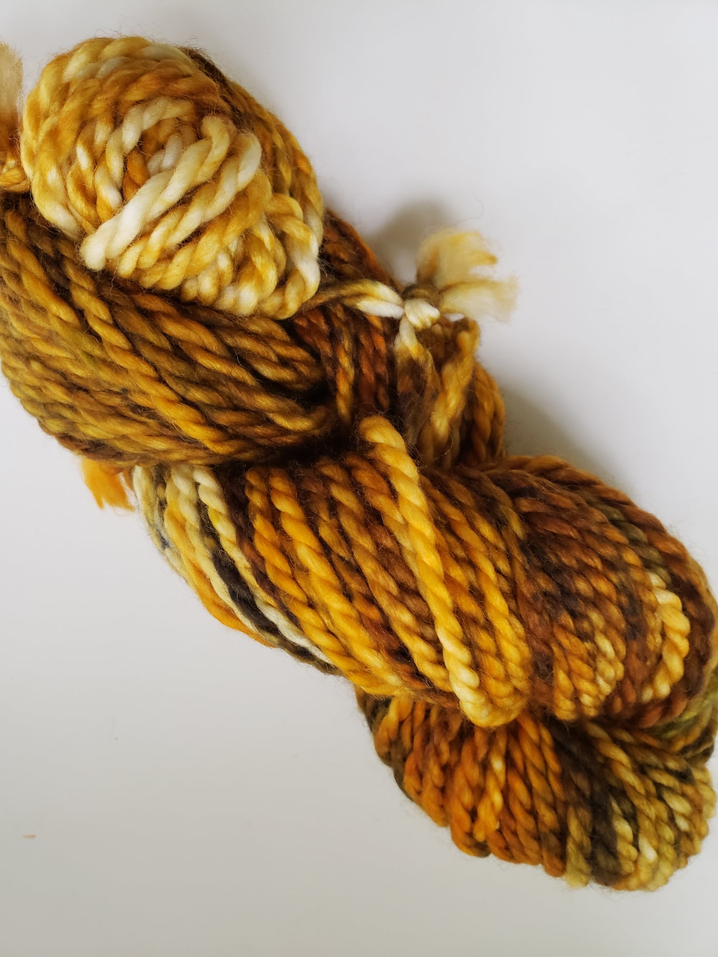 SUNFLOWERS - BIG TWISTY 2 PLY - Hand Dyed Shades of Yellow, Brown