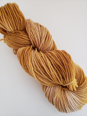 TWINKLE TWINKLE-  Hand Dyed Shades of Yellow/Gold Worsted Yarn for Rug Hooking - RSS260