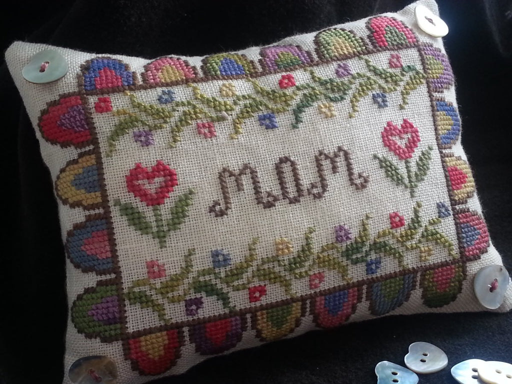 Mom's Penny Pincushion - Candle Mat Cross Stitch Digital Pattern - Penny Series