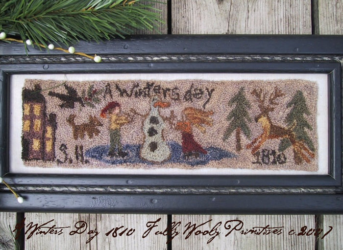 A Winter's Day 1810 - #1907 - Punch Needle Paper or Digital Pattern